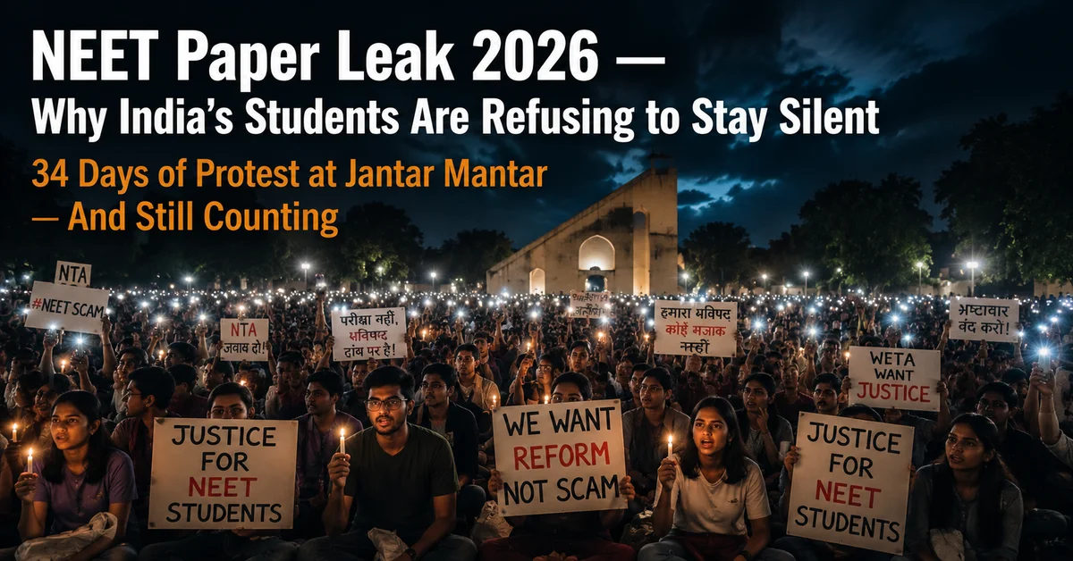 NEET Paper Leak 2026 — Why Thousands of Students Are Protesting at Jantar Mantar